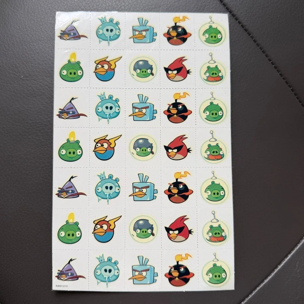 Angry Birds SET Pencils Valentine Cards Temporary Tattoos Video Game Merchandise